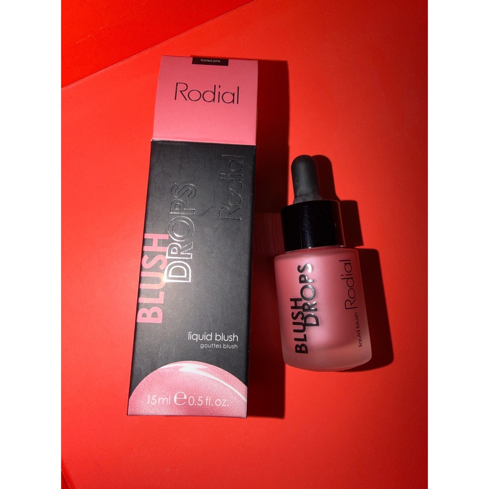 Rodial Blush Drops Frosted Pink Liquid Luminous Dewy Finish Dropper Bottle Face